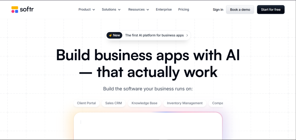 8 best AI-powered platforms for web and app development Softr dashboard - AI-powered platform for web and app development